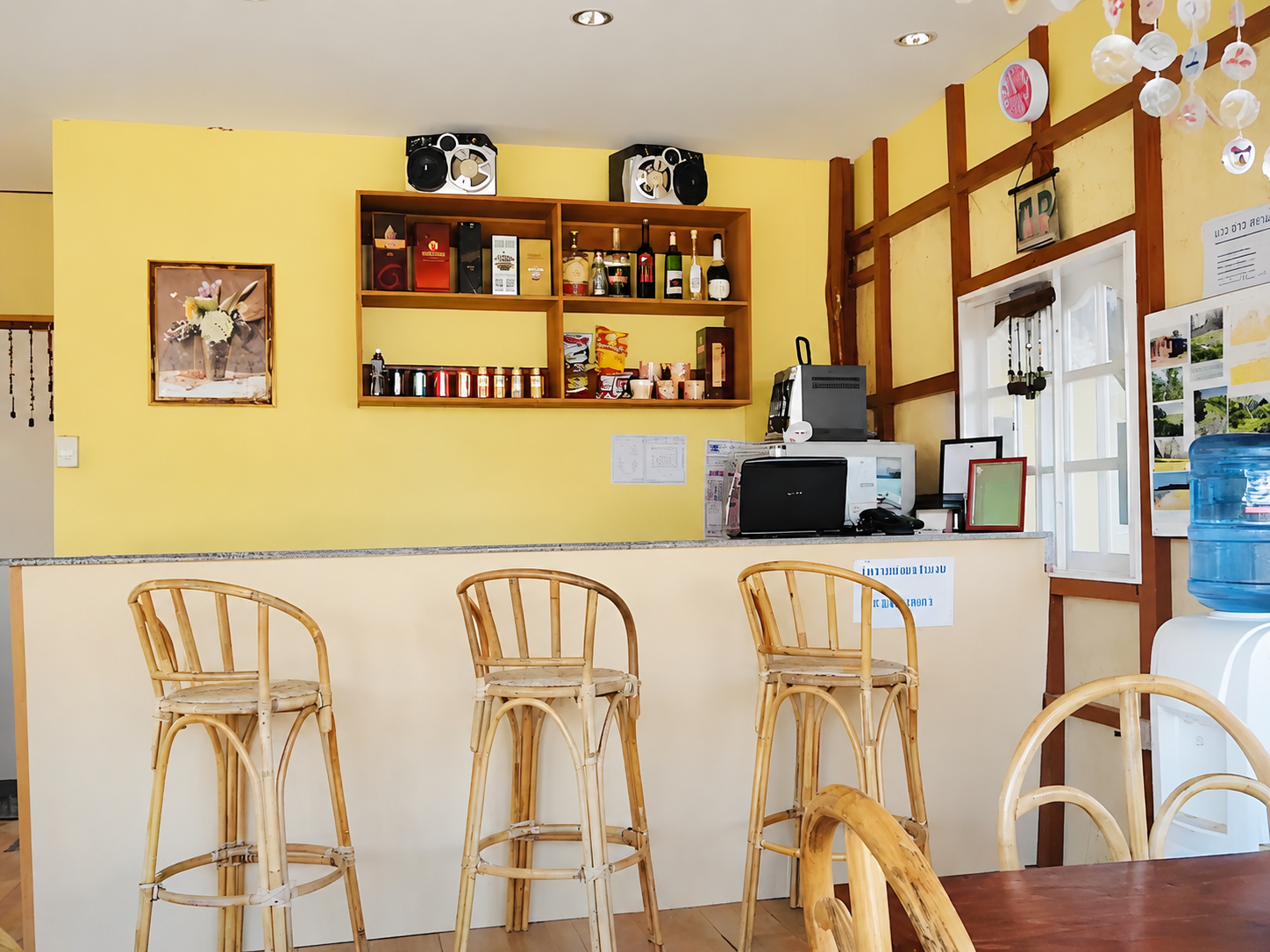 Reception area at La Petite Pension
